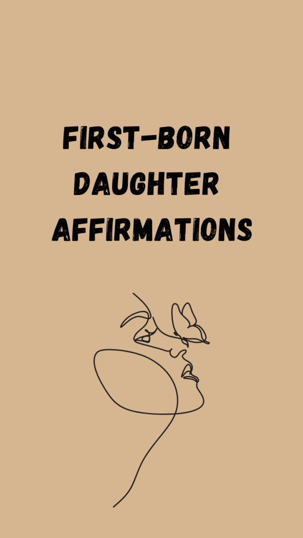 Printable Affirmation Cards for the Firstborn Daughter - Brown (50 Faith-Based Cards – PDF & PNG)